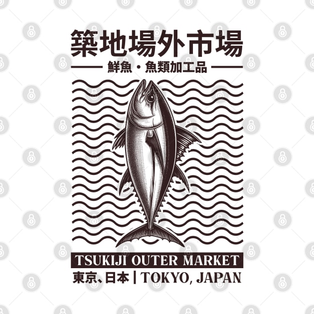 Tokyo Tsukiji Fish Market Japan by faagrafica