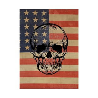 Grunge American Skull T-Shirt