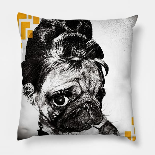 Lady Pug Pillow by darklordpug