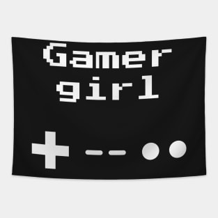 Gamer Girl 8-bit Retro Gaming Tapestry