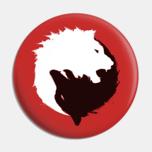 Wolf yin yang Pin