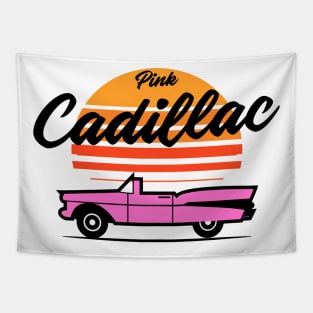 Pink Cadillac Sunset Tapestry