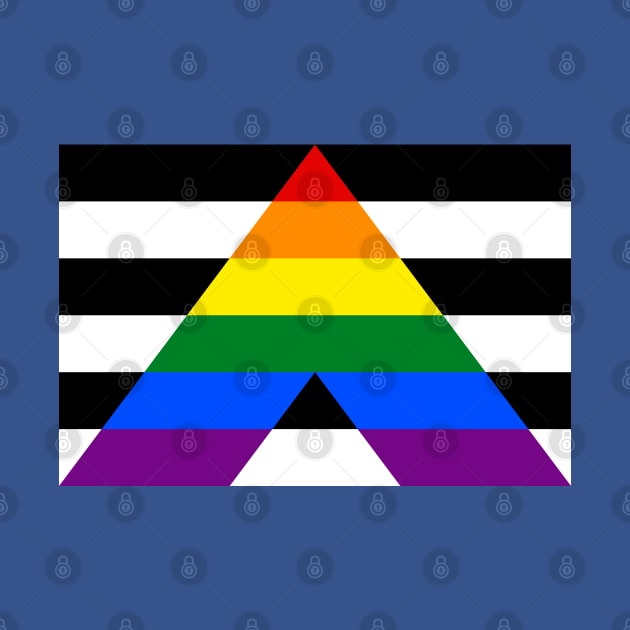 Straight Ally Flag LGBTQ Pride Month by Scar