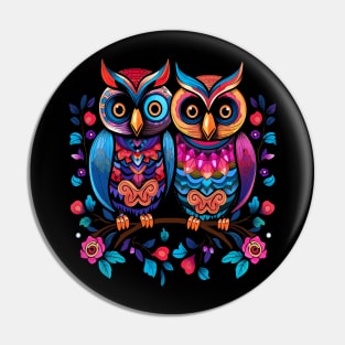 Owl Couple Valentine Pin