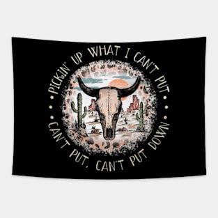 Pickin' Up What I Can't Put, Can't Put, Can't Put Down Leopard Cactus Deserts Tapestry