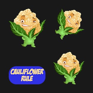 Cute Cauliflower Veggie Mascot Pack T-Shirt
