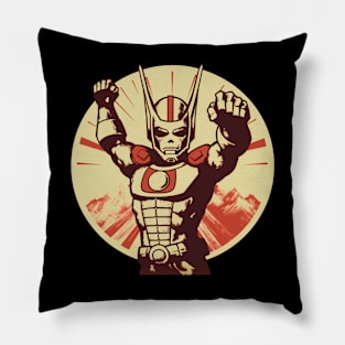 Ultraman Super Hero Propaganda Retro Style Pillow