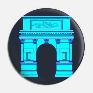Arch of Titus (aquamarine) Pin