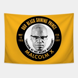 Malcolm X / Black Pride Button Tapestry