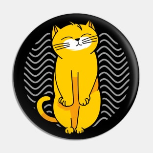 Funny Kawaii Cat Sleeping Soundly Pin