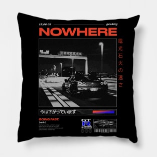 Car Drift Orange Streetwear Design Pillow