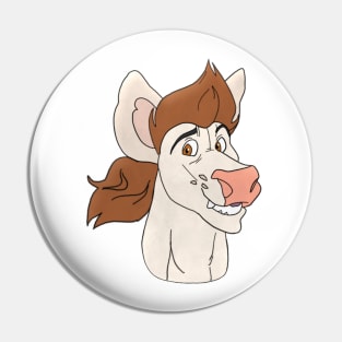 Anthro cow face Pin