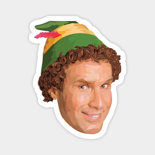 Floating Head - Buddy the Elf Magnet by Merlino Creative