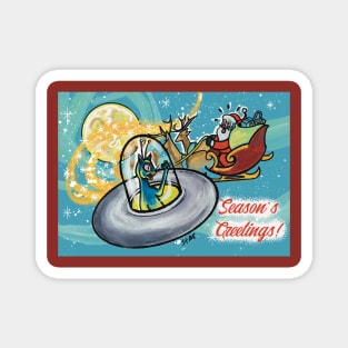 Zap Cat Christmas: Season’s Greetings Magnet