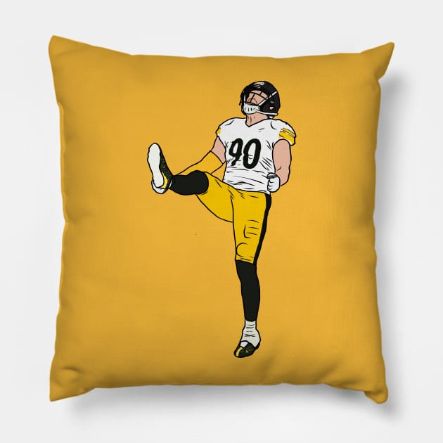 TJ Watt Celebration Pillow by rattraptees