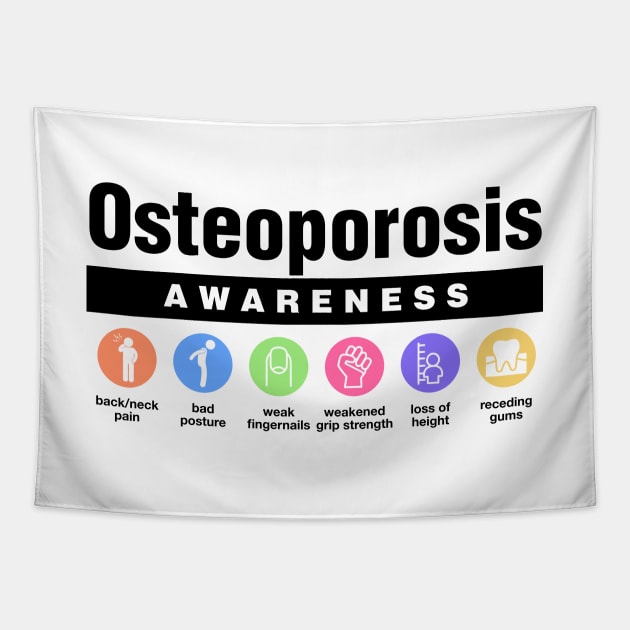 Osteoporosis - Disability Awareness Symptoms Tapestry by Football from the Left