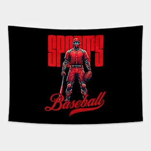 baseball player sports mechanic futuristic Tapestry