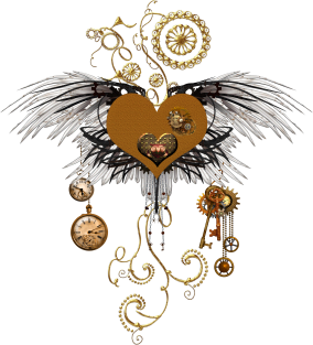 Wonderful steampunk heart with clocks and gears Magnet