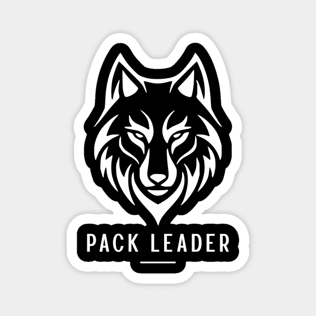 Pack Leader Wolfs Head Design Magnet by Designed By Marty