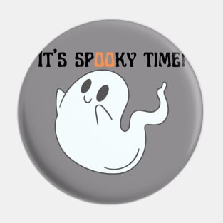 Spooky Time | Cute ghost Pin