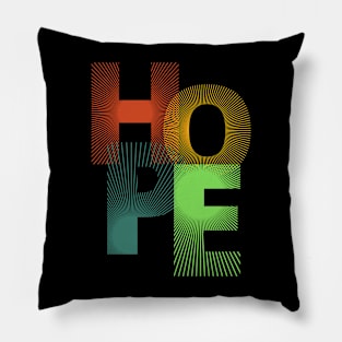Vibrant Typography HOPE T-Shirt - Embrace Positivity in Style 3 Pillow