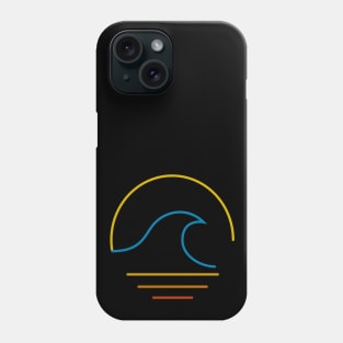 Minimal Wave and Sun Phone Case