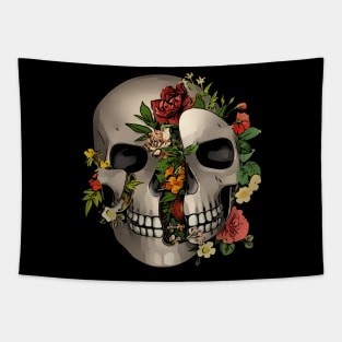 Flower Skull Tapestry