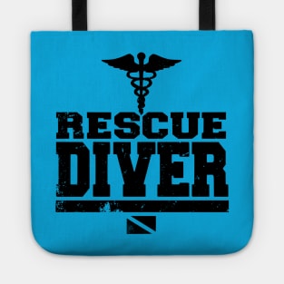 Rescue Diver (small logo - distressed) Tote