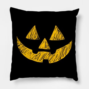 Orange Jack o Lantern Pillow