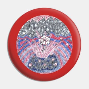 Abstract Flower Field Pin