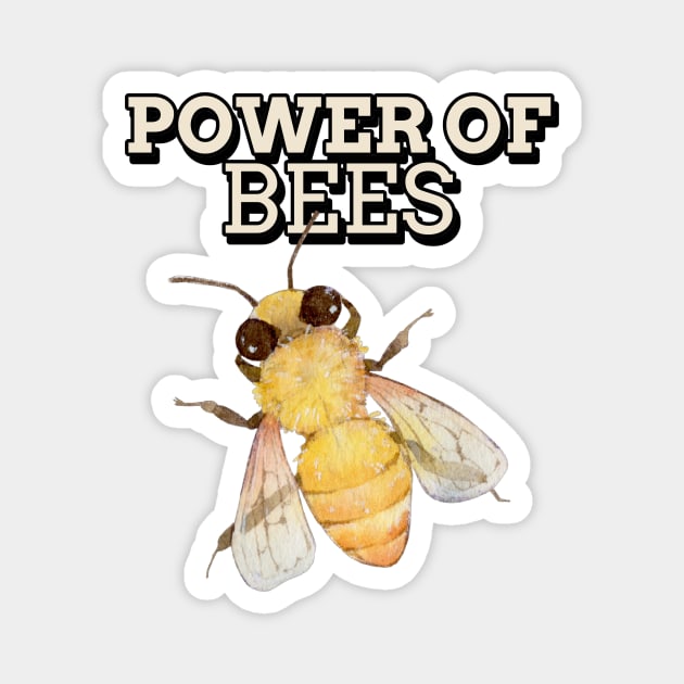 Power of Bees, Beekeeper, Beekeepers, Beekeeping,  Honeybees and beekeeping, the beekeeper Magnet by One Eyed Cat Design