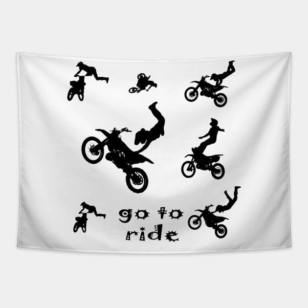 motocross Tapestry by rickylabellevie