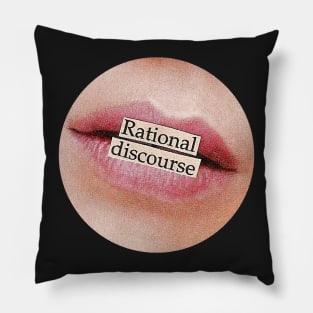 Rational discourse collage art Pillow