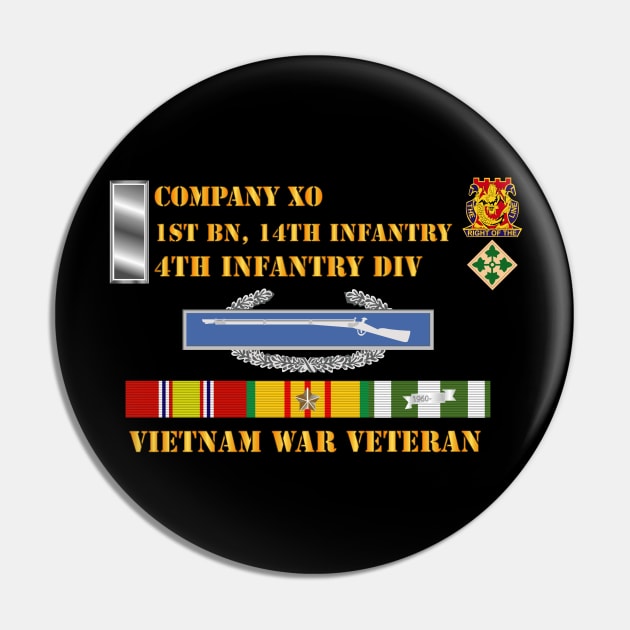 1st Bn 14th Inf - 4th ID - Company XO - Vietnam Vet Pin by twix123844