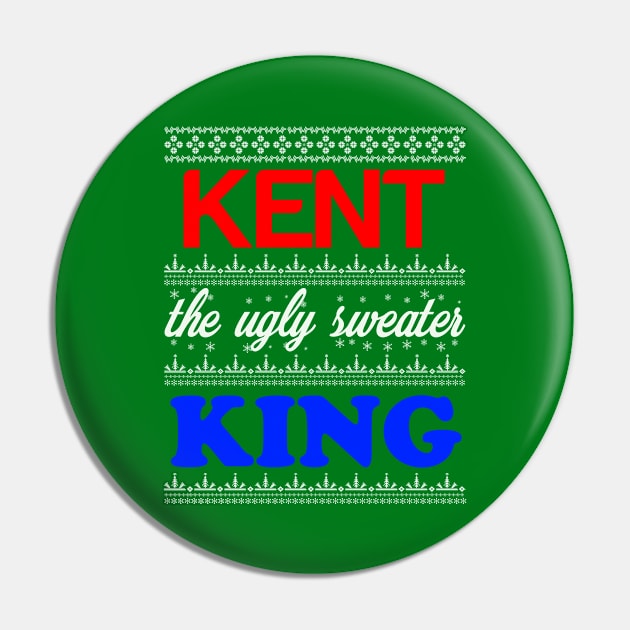 KENT the Ugly Sweater King> Happy Holidays Pin by CoolApparelShop