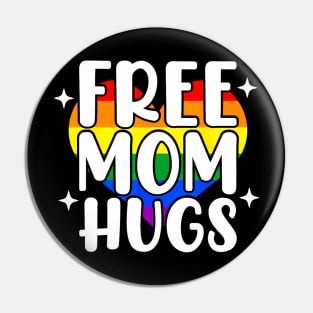 Daisy Heart LGBT Pride Month Free Mom Hugs Pin