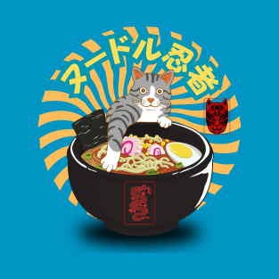 Noodle Ninja Cat T-Shirt