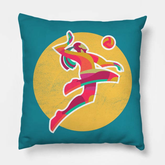 Volleyball Girl Player Team Gift Pillow by Volleyball Merch