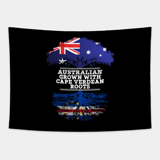 Australian Grown With Cape Verdean Roots - Gift for Cape Verdean With Roots From Cabo Verde Tapestry by Country Flags