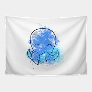 Cute blue octopus Tapestry