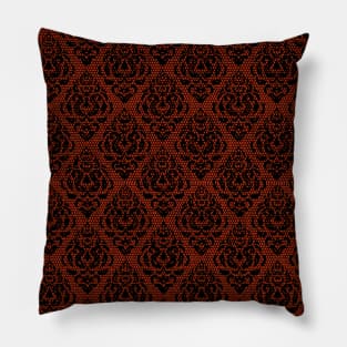 Fleur De Lis Lace Pattern - Red Pillow