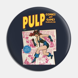 Pulp Black Cat Collage Pin