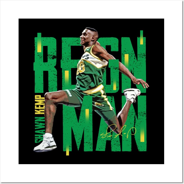 Seattle Supersonics Shawn Kemp the Reign Man Ideas T Shirts