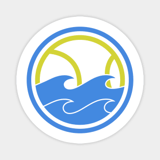 CoVA Tennis - Coastal Virginia Tennis Ball and Waves Logo Design Magnet