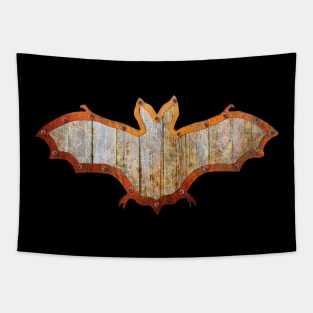 Faded Wood Halloween Bat Decoration In A Retro Style Tapestry