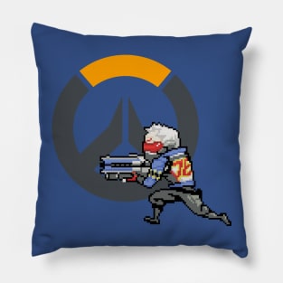 Overwatch - 16-Bit Soldier 76 W/ Logo Pillow