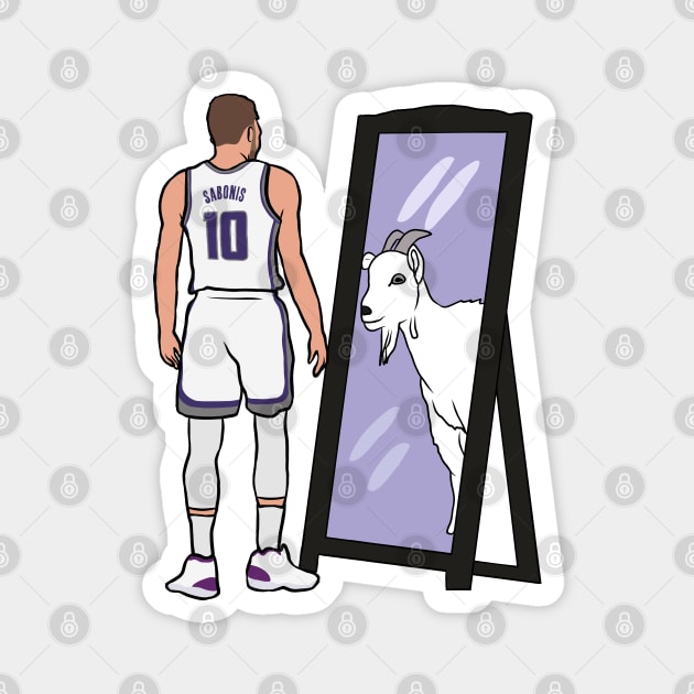 Domantas Sabonis Mirror GOAT Magnet by rattraptees