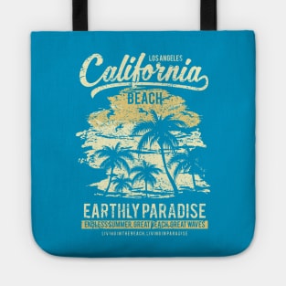 Los Angeles California Beach Earthly Paradise Endless Summer Great Waves Tote