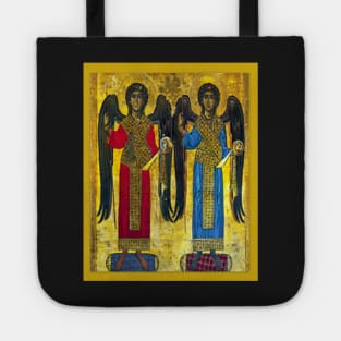 St Michael & St Gabriel Archangel Icon Catholic Angel Tote