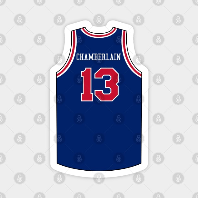 Wilt Chamberlain Philadelphia Jersey Qiangy Magnet by qiangdade